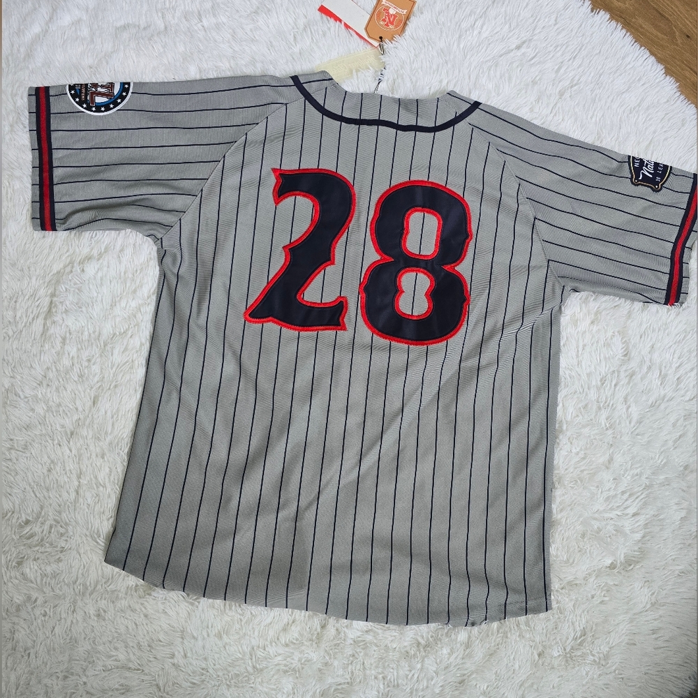 St. Louis Stars #28 Negro League Gray Pinstripe Jersey Headgear Classics Sz 2XL - Picture 8 of 9
